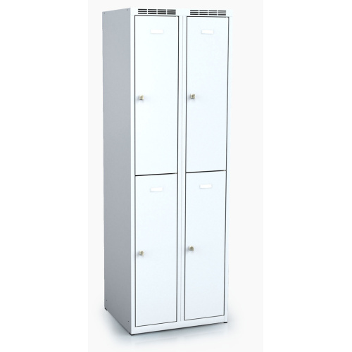 Kleiderschrank getrennt B 600 mm - grau