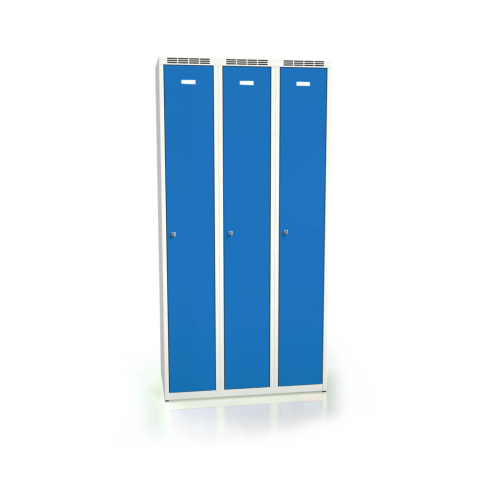 Kleiderschrank B 900 mm - grau/blau