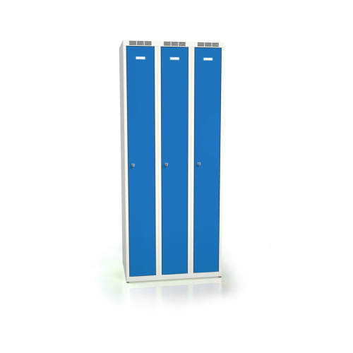 Kleiderschrank B 750 mm - grau/blau