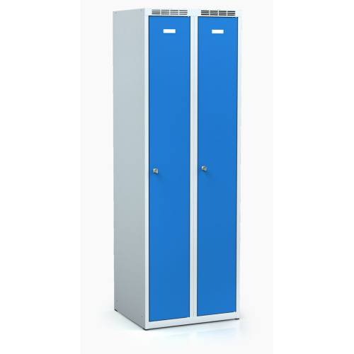 Kleiderschrank B 600 mm - grau/blau